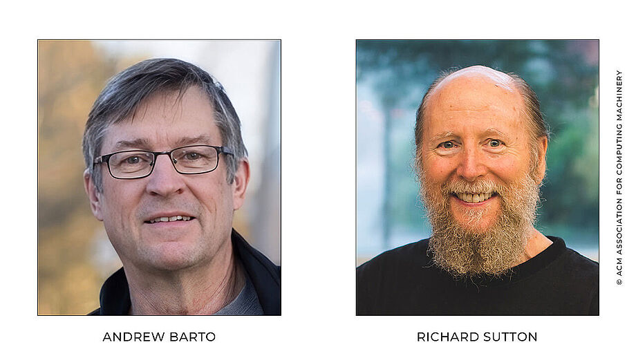  Andrew Barto and Richard Sutton profile photo.